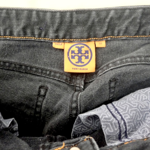 TORY BURCH~Super Skinny Jeans~BLACK/ NOIR~SIZE 30 - Picture 7 of 7